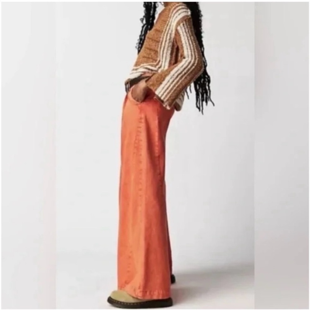 NWOT Free People We The Free Denim Equinox Trouser Wide Leg Pants - Picture 5 of 15